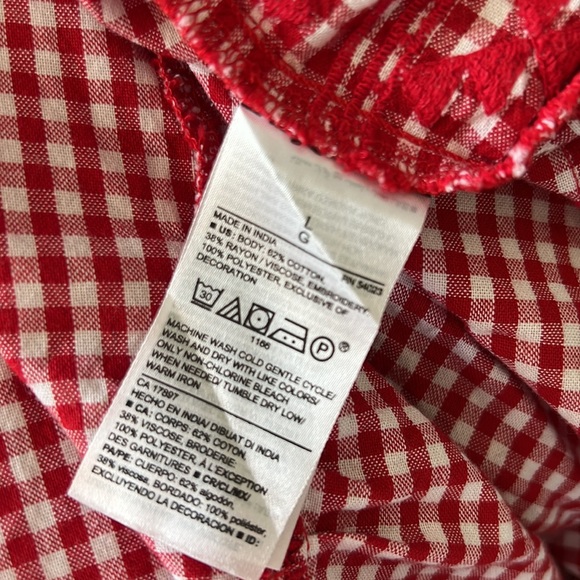 Old Navy red/white checkered sundress, size L - Picture 8 of 8